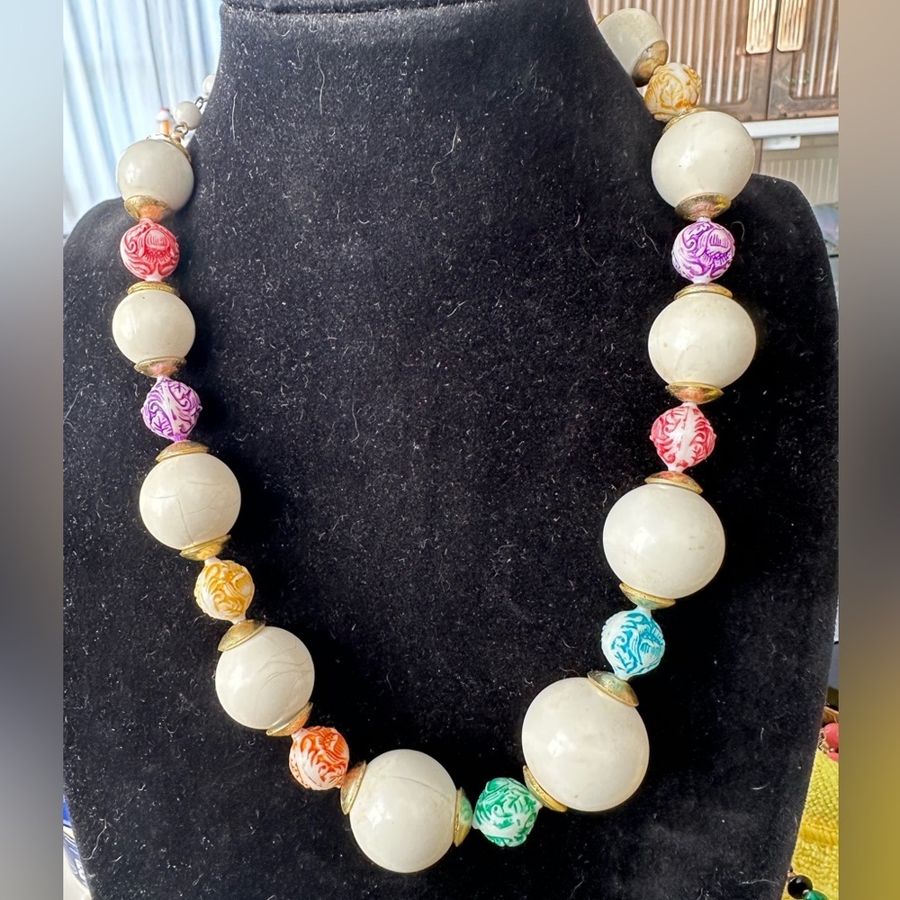 Hong Kong Chunky Beaded Necklace Multicolor Accentsy
